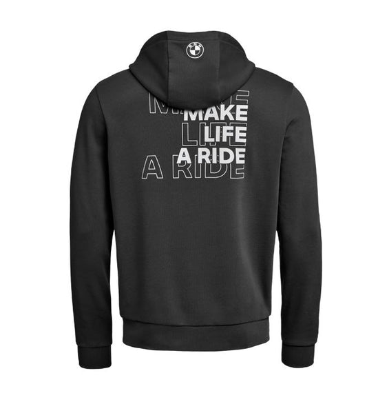 Felpa con cappuccio make life a ride Bmw